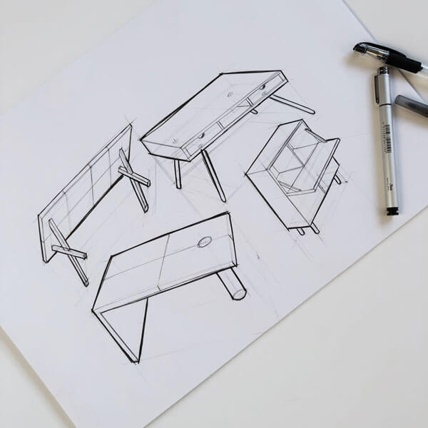 Sketching mobiliario