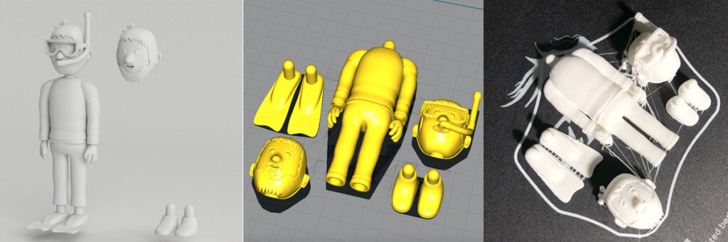 Proceso impresión 3D personajes